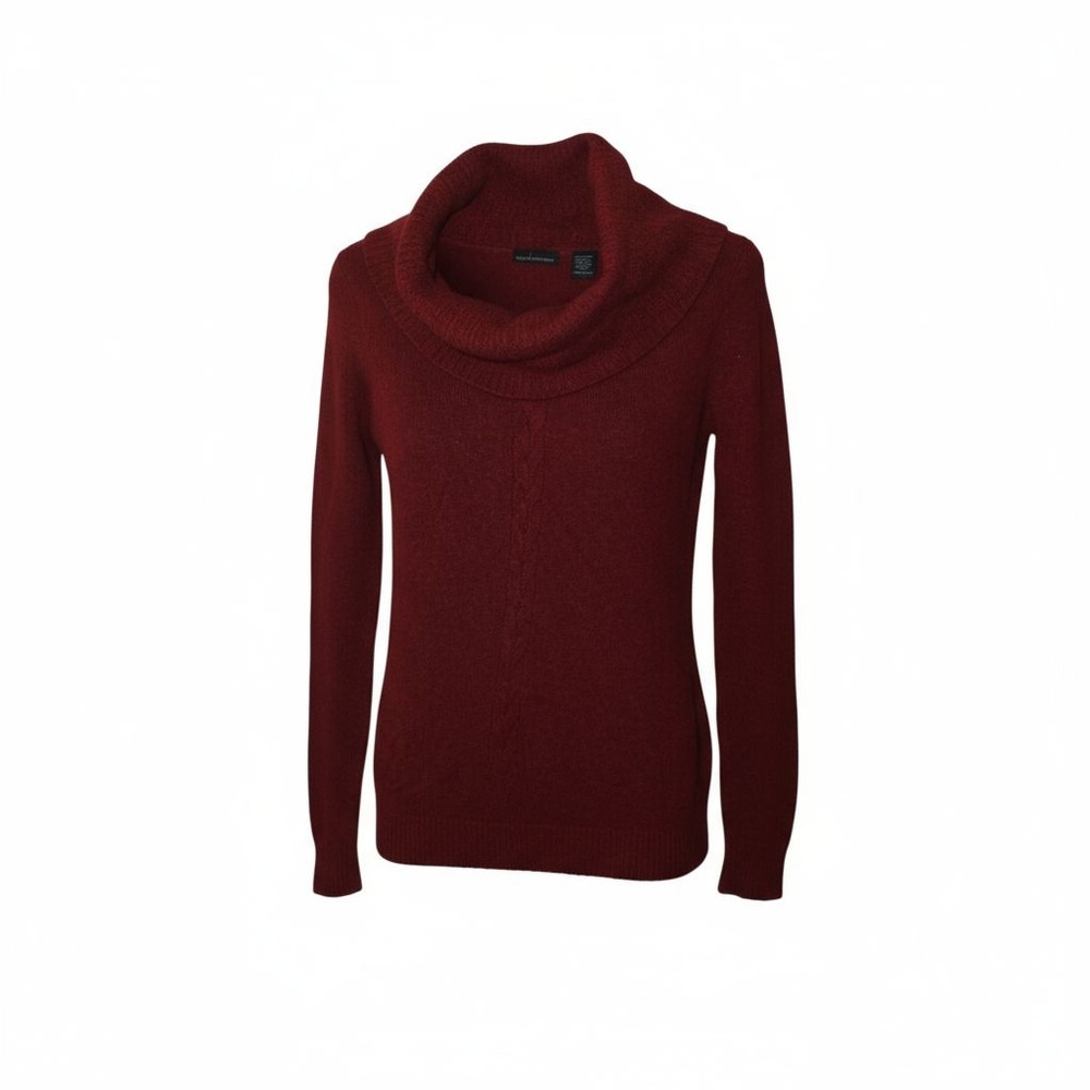 Moda International Deep Red Cowl Neck Sweater